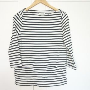 Boden Striped Top - Navy and White